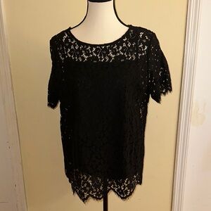 Elegant Black Lace Top